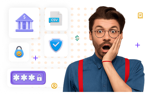 Magnifying glass examining tax documents